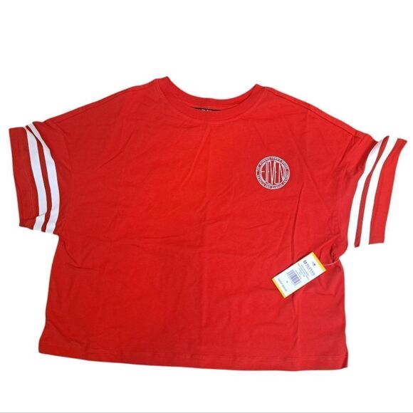 Eleven by Venus Williams Retro Daze Short Sleeve Cropped Tee Apple Red - Picture 2 of 10